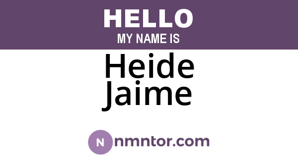 Heide Jaime