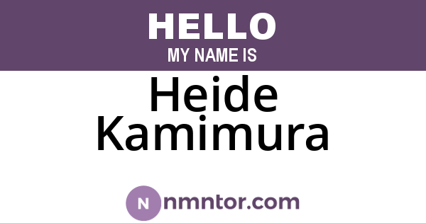 Heide Kamimura