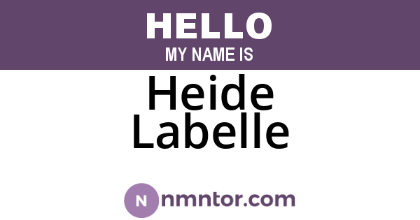 Heide Labelle
