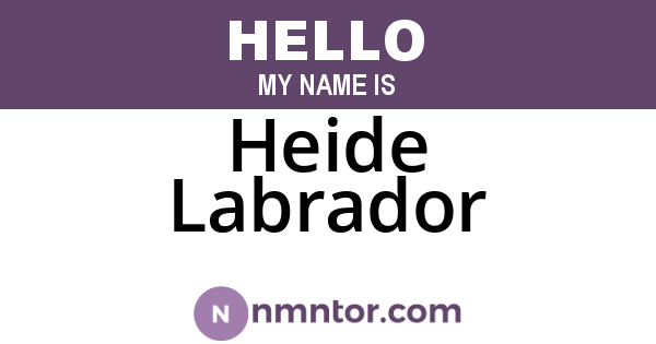 Heide Labrador