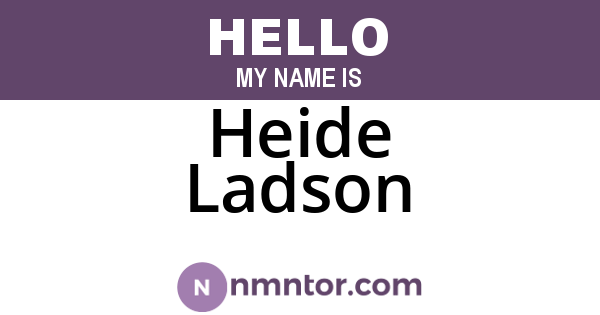 Heide Ladson
