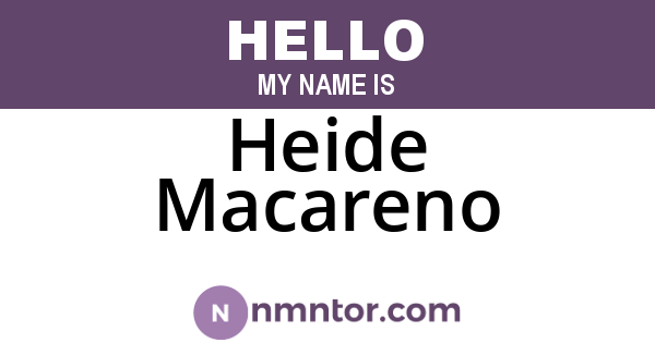 Heide Macareno