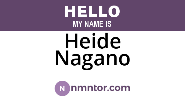 Heide Nagano