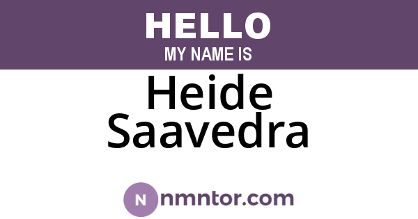 Heide Saavedra