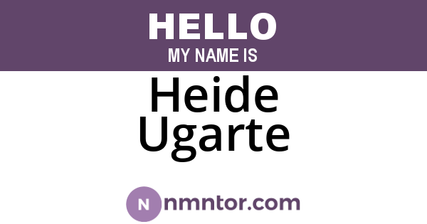 Heide Ugarte