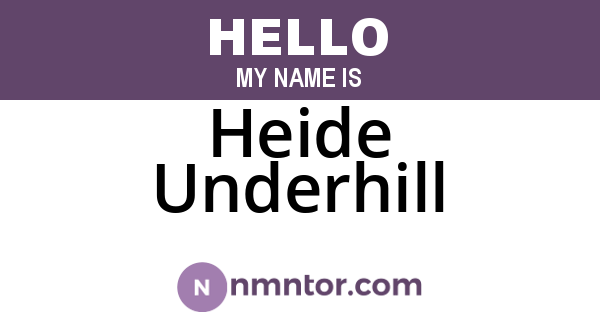 Heide Underhill