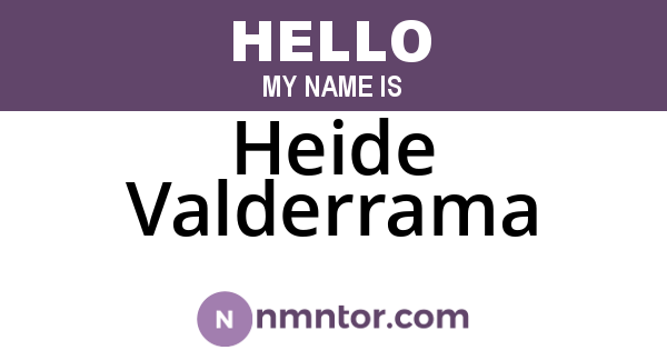 Heide Valderrama