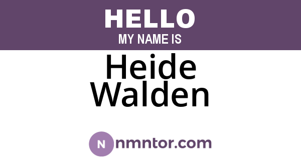 Heide Walden