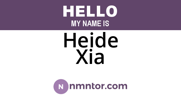 Heide Xia