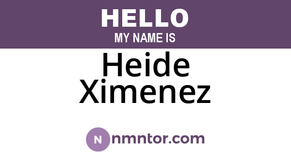 Heide Ximenez