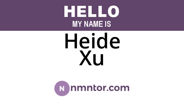 Heide Xu