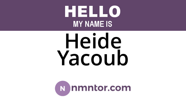 Heide Yacoub