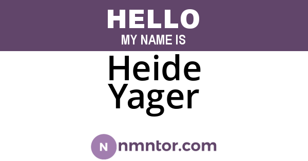 Heide Yager