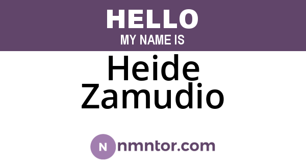 Heide Zamudio
