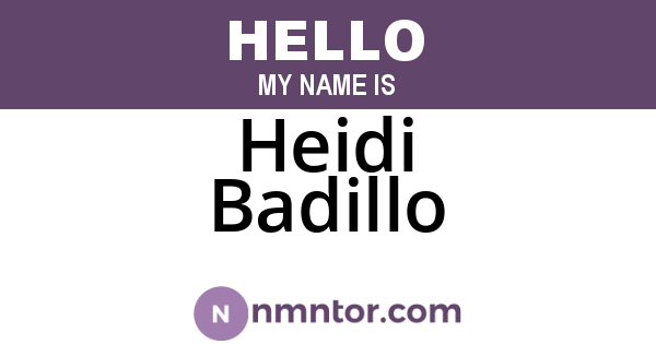 Heidi Badillo