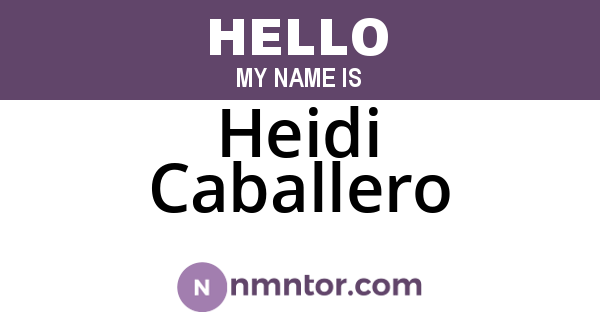 Heidi Caballero