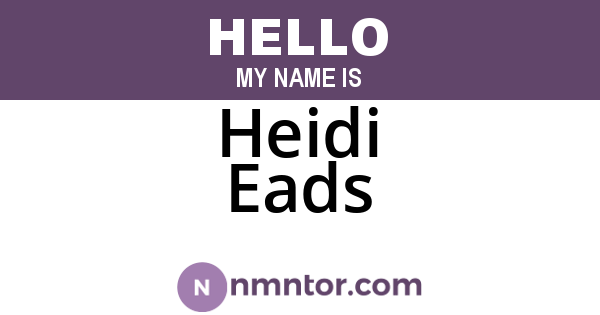 Heidi Eads