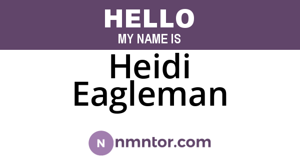 Heidi Eagleman