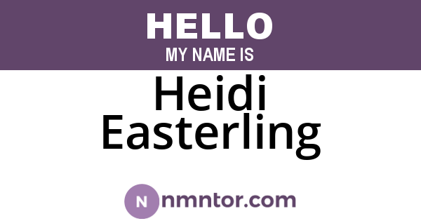 Heidi Easterling