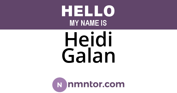 Heidi Galan