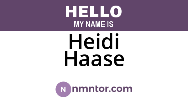Heidi Haase