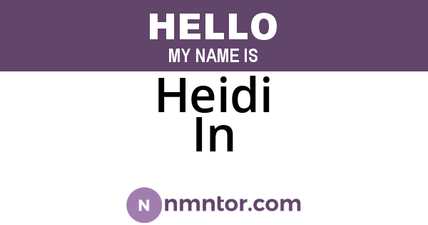 Heidi In