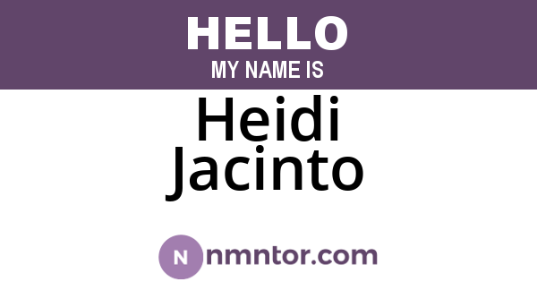 Heidi Jacinto