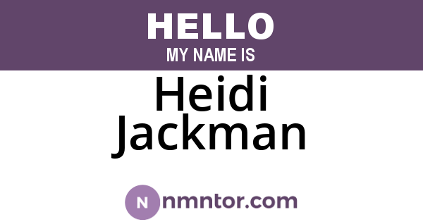 Heidi Jackman
