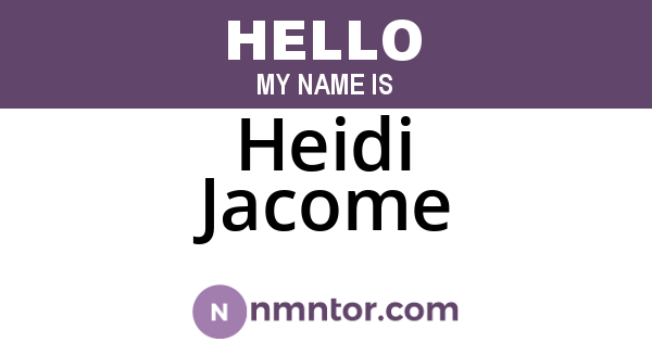 Heidi Jacome