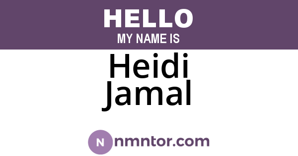 Heidi Jamal