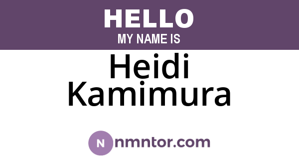 Heidi Kamimura