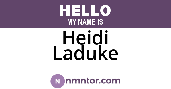 Heidi Laduke