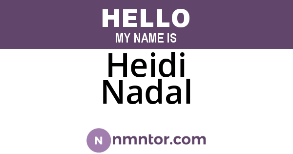 Heidi Nadal