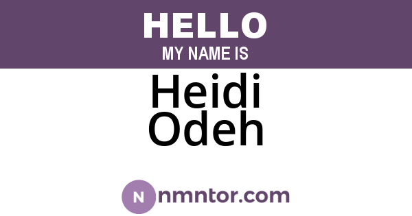 Heidi Odeh