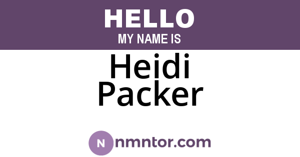 Heidi Packer