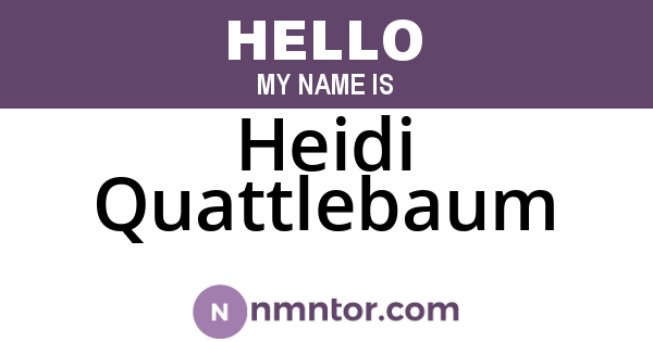 Heidi Quattlebaum
