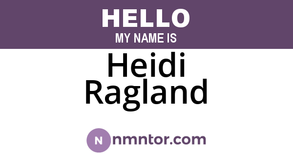 Heidi Ragland