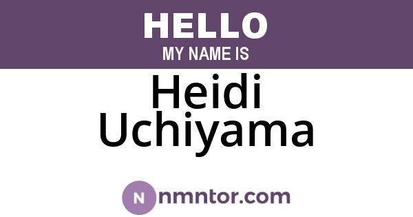 Heidi Uchiyama