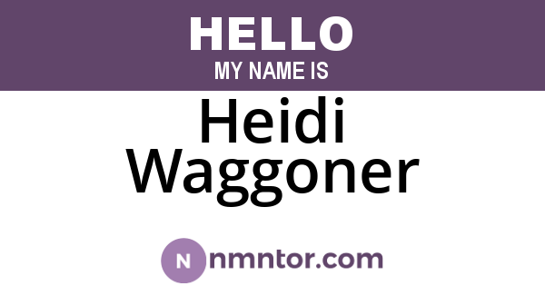 Heidi Waggoner