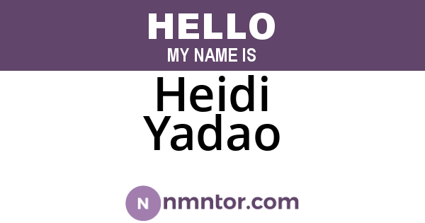 Heidi Yadao