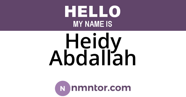 Heidy Abdallah