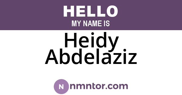 Heidy Abdelaziz
