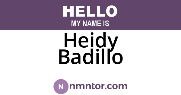 Heidy Badillo