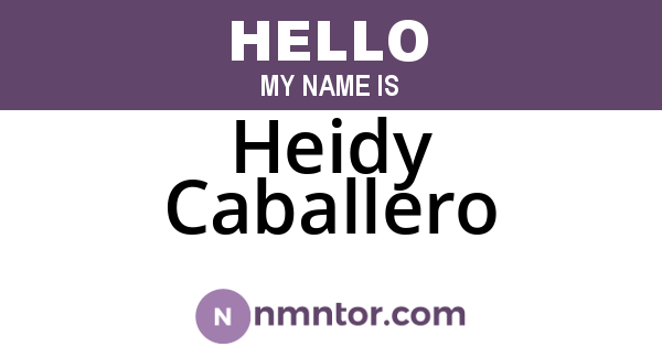 Heidy Caballero