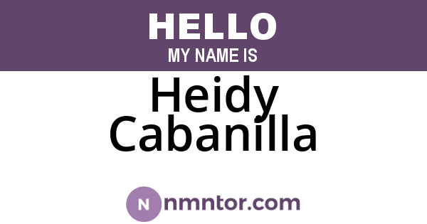 Heidy Cabanilla