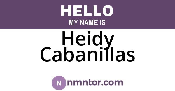 Heidy Cabanillas
