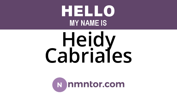 Heidy Cabriales