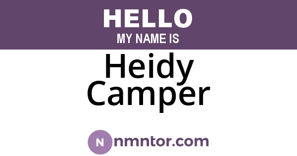 Heidy Camper