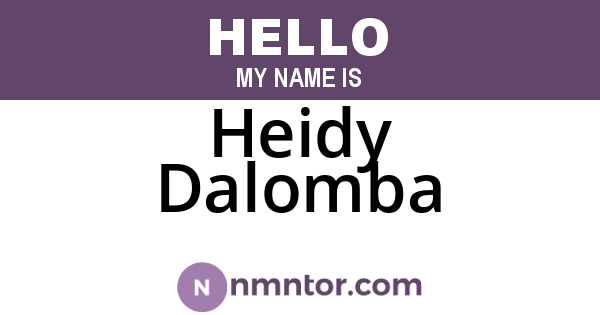 Heidy Dalomba