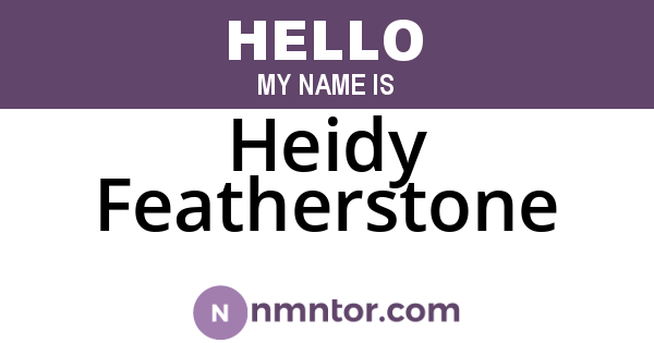 Heidy Featherstone